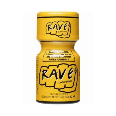 Rave Poppers 10ml leather cleaner bottle isolated on white background