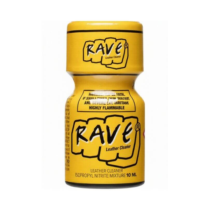 Rave Poppers 10ml leather cleaner bottle isolated on white background