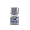 Juic'd Platinum Propyl Poppers leather cleaner isolated on white background showing detailed label and cap - 10ml bottle.