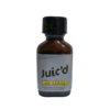 Juic'd Ultra Strong leather cleaner in a 24 mL bottle, featuring a clear label with black and white text, isolated on a white background.