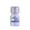 Bottle of Jungle Juice Platinum Propyl Poppers 10ml, labeled as leather cleaner, showing clear text and product details against a white background.