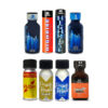 A 8-bottle bundle of Dirty Daddies poppers, showing the professional labels and secure caps of the Mix Poppers Pack.