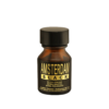 Amsterdam Black Poppers 10ml bottle, extra strong formulation, depicted on a plain background, clearly shows product labeling including usage as a leather cleaner.