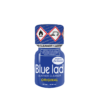 Poppers Blue Lad Original 10ml leather cleaner in a blue and white bottle showing warning labels and safety icons.