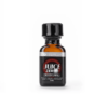 Juice Zero Black Label Poppers 24ml bottle, amber-colored glass with black cap and red label, prominently displaying the brand name and product type.