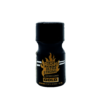 Rush Ultra Strong Gold Poppers 10ml bottle, featuring gold and white label text highlighting 'Leather Cleaner' and 'Pentyl Nitrite' on a black bottle background.