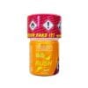 Poppers Maxi Rush 20ml bottle featuring bright orange and red labels, prominent warning symbols, and text highlighting its leather cleaning capabilities.