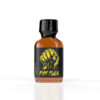 Poppers Fist Fuck N-Pentyle 24ml - An amber glass bottle with a black cap, featuring a black label with a bold yellow clenched fist design. The product name "Fist Fuck" is written in yellow graffiti-style text.