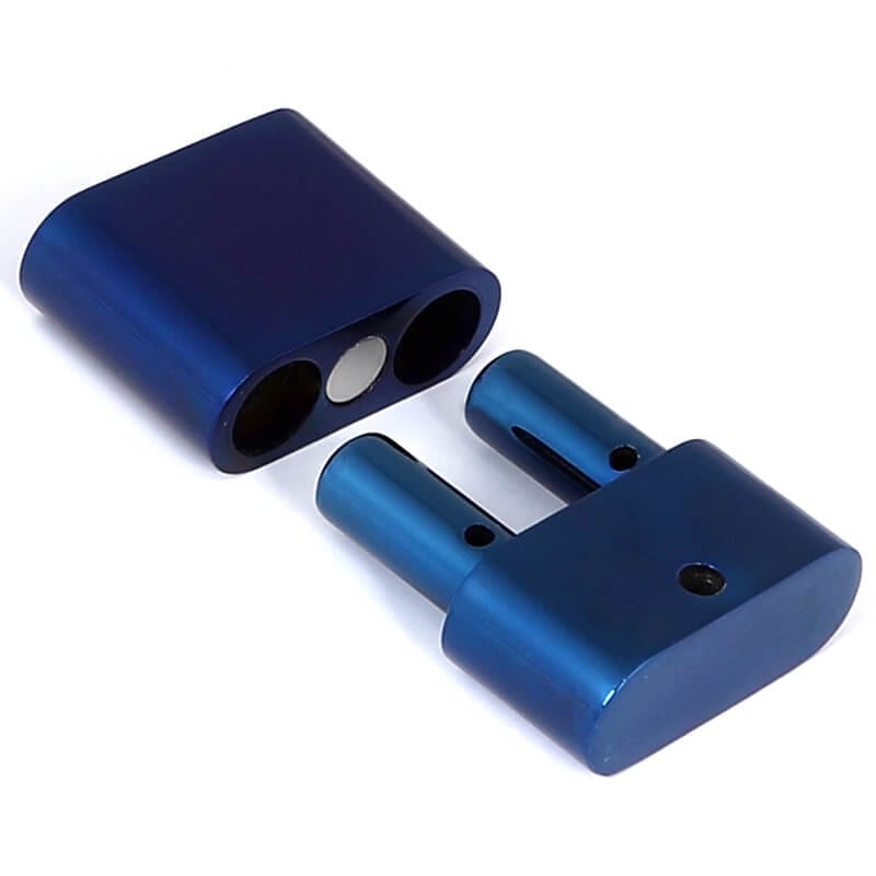 Poppers Double Inhaler stainless steel refillable dual inhaler with magnetic closure and modern socket design
