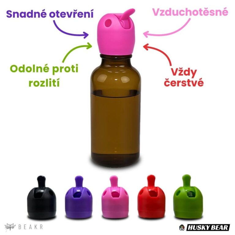 Poppers Spill-Proof Cap Beakr and Husky Bear Poppers Poppers Spill-Proof Cap Beakr and Husky Bear Poppers