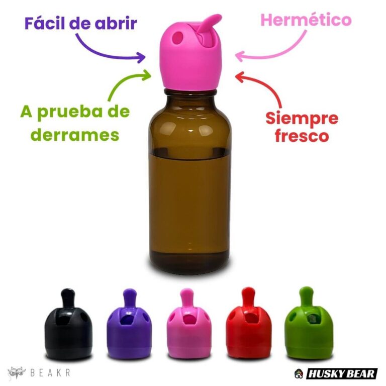 Poppers Spill-Proof Cap Beakr and Husky Bear Poppers Poppers Spill-Proof Cap Beakr and Husky Bear Poppers