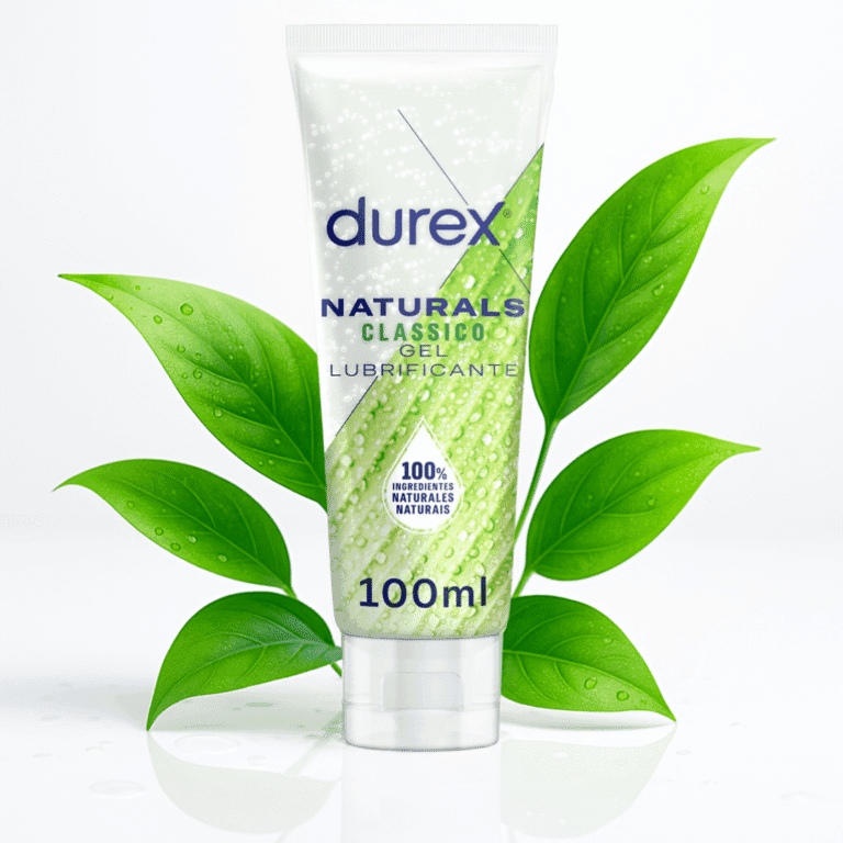Durex Naturals Pure Water-Based Lube With green leafes
