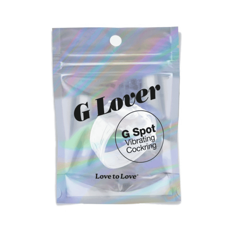 G-Lover packaging of G-Spot Vibrating Cock Ring by Love to Love.