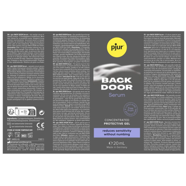 Anal Relaxing Serum | Pjur Back Door Serum - 20ml