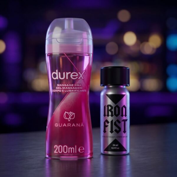 The Heavy Hitter – Durex Guarana 200ml & Iron Fist poppers 24ml Lifestyle image
