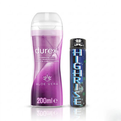 The Smooth Operator zestaw – Durex Aloe Vera 200ml żel i Poppers Highrise Wysoki 30ml