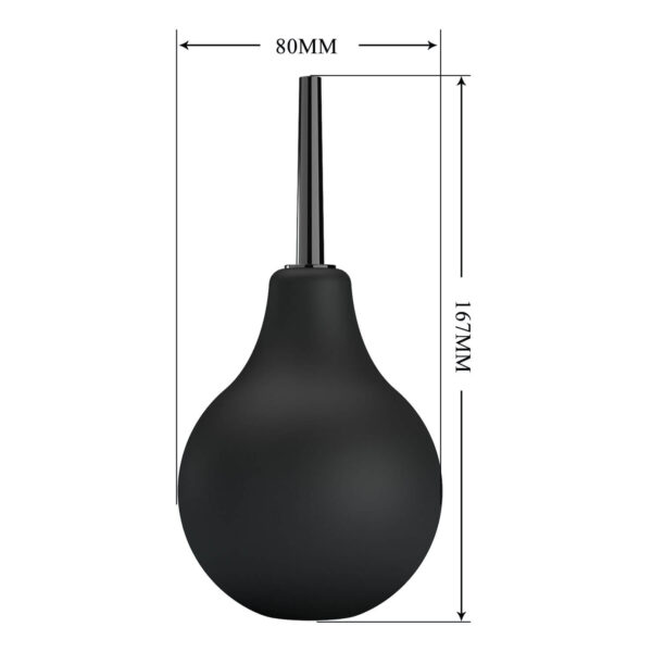 Dimensions of Mr. Play Anal Douche: 167mm total height and 80mm wide bulb for easy grip.