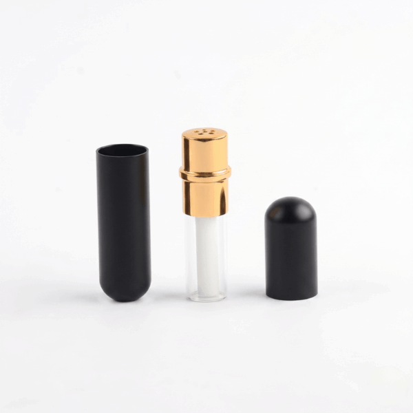 Aluminium Poppers Inhaler black color refillable compact poppers inhaler.