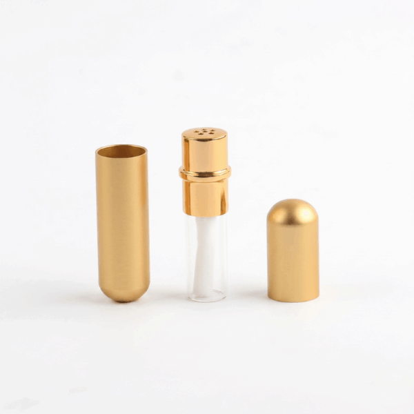 Aluminium Poppers Inhaler gold color refillable compact poppers inhaler.
