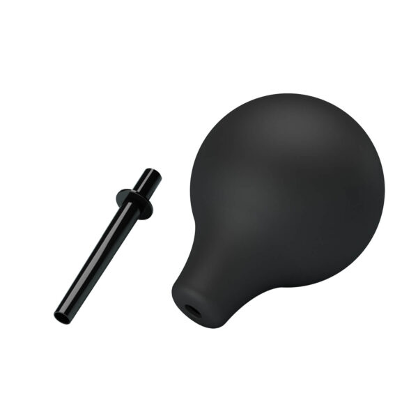 Detachable 7.5cm slim nozzle and medical-grade silicone bulb for the Mr. Play anal shower.