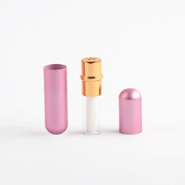 Aluminium Poppers Inhaler pink color refillable compact poppers inhaler.