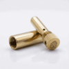 Single Poppers Inhaler stainless steel titanium gold finish premium compact leather cleaner inhaler.