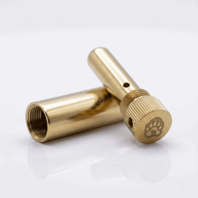 Single Poppers Inhaler stainless steel titanium gold finish premium compact leather cleaner inhaler.