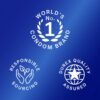 durex-worlds-no-1-condom-brand Durex World's No.1 Condom Brand badge with responsible sourcing and Durex quality assured seals