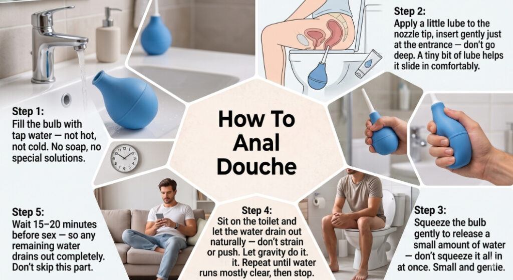 Step by step guide on how to anal douche